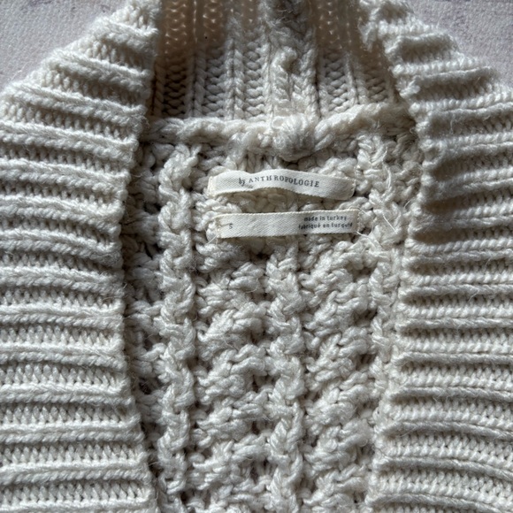 By Anthropologie Oversized Long Chunky Knit Cardigan Duster S - Picture 3 of 8